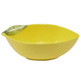 Certified International 3-D Lemon 5-Piece Multicolored Melamine 11.75 in. 72 oz. and 7.25 in. 18 oz. Serving Bowl Set 32766