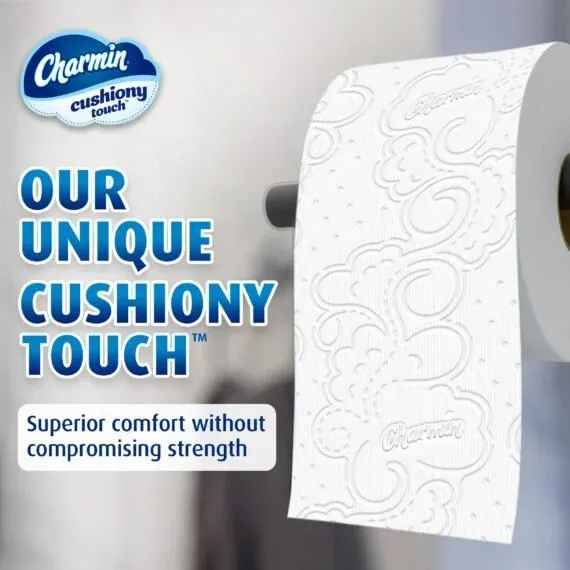 Ultra Soft Cushiony Touch Toilet Paper, 24 Family Mega Rolls = 123 Regular Rolls