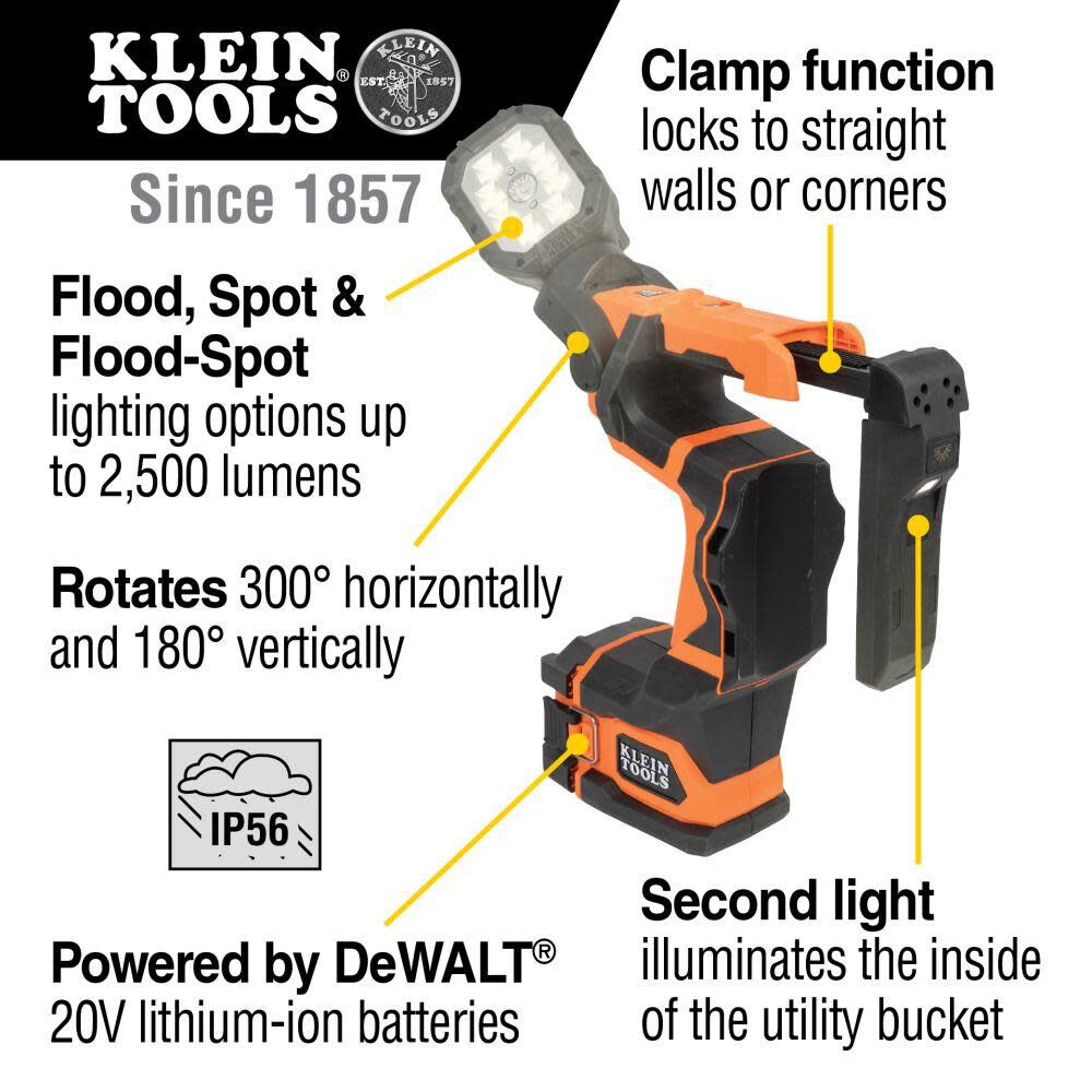 Klein Tools Utility Bucket Light Bare Tool BAT20UBL from Klein Tools