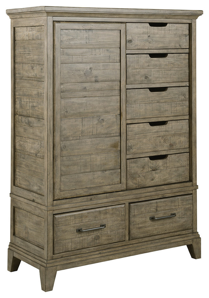 Emma Mason Signature Playa Inn Wheeler Door Chest in Stone   Rustic   Accent Chests And Cabinets   by Emma Mason  Houzz