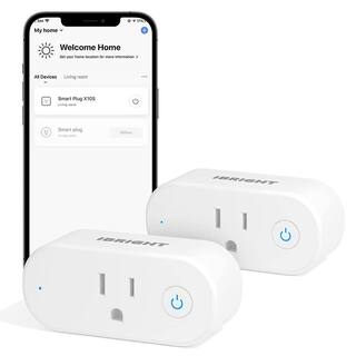 IBRIGHT:iBright Smart Wi-Fi Outlet Plug with 2 USB Ports Works with Alexa and Google Assistant X10S