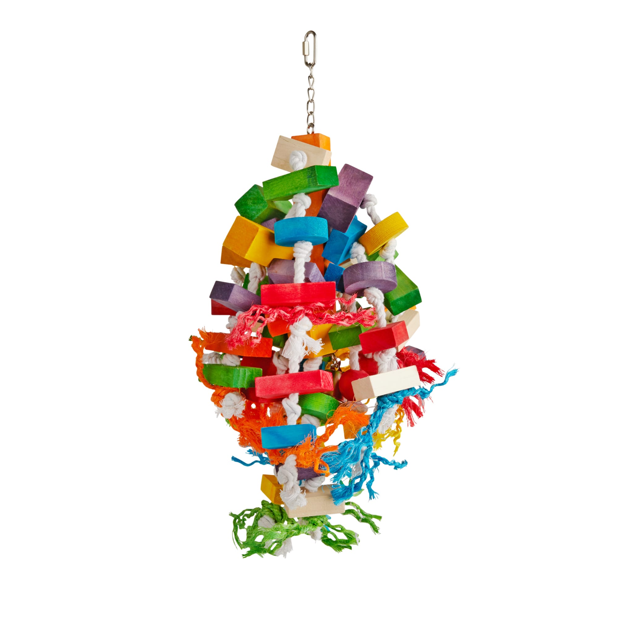 You  Me Colorblock Cluster Chewing Bird Toy， Large