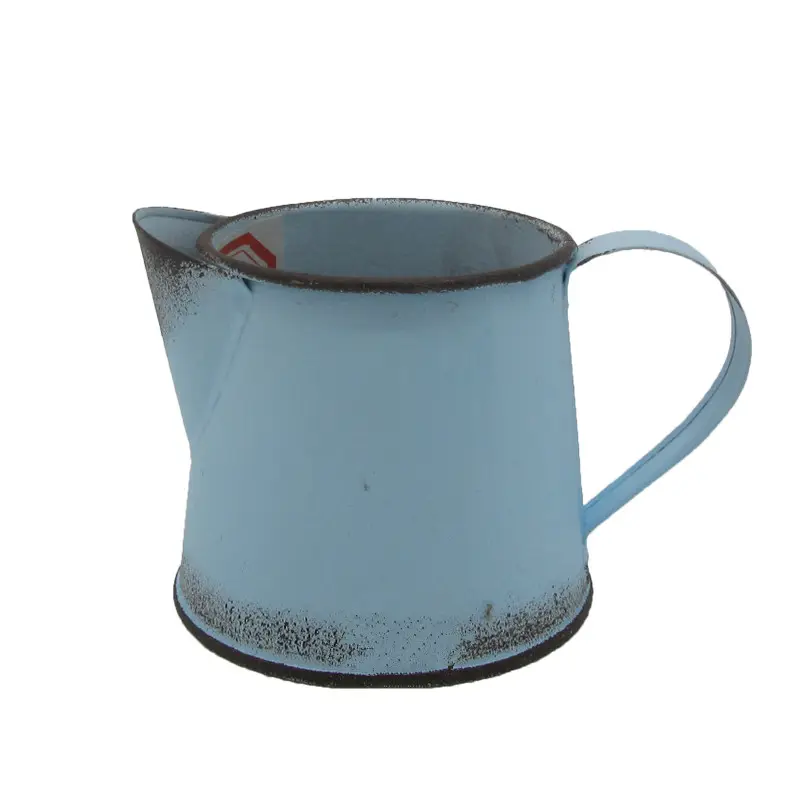 Blue series decorative metal watering can jug  with handle decor home garden vase