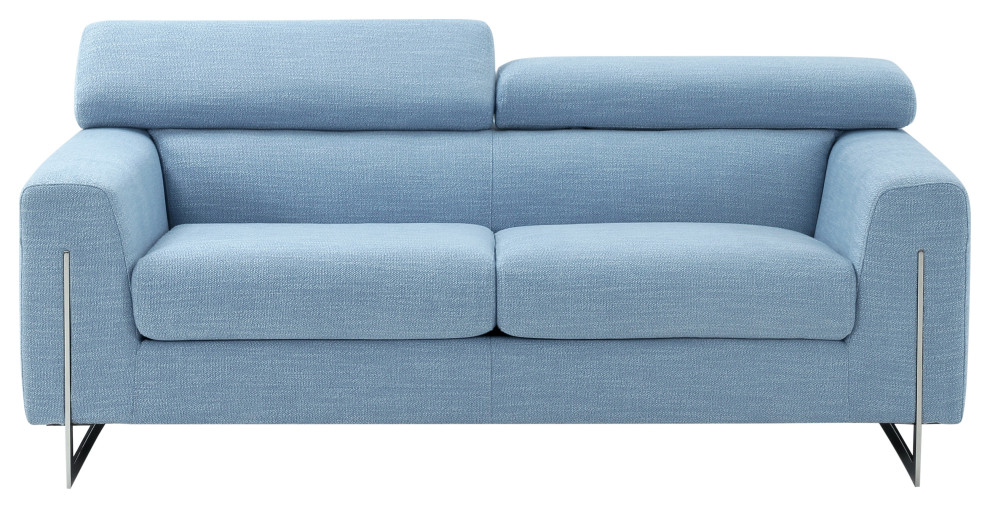 Pasargad Home Serena Modern Sofa (Blue Loveseat)   Contemporary   Sofas   by Kolibri Decor  Houzz