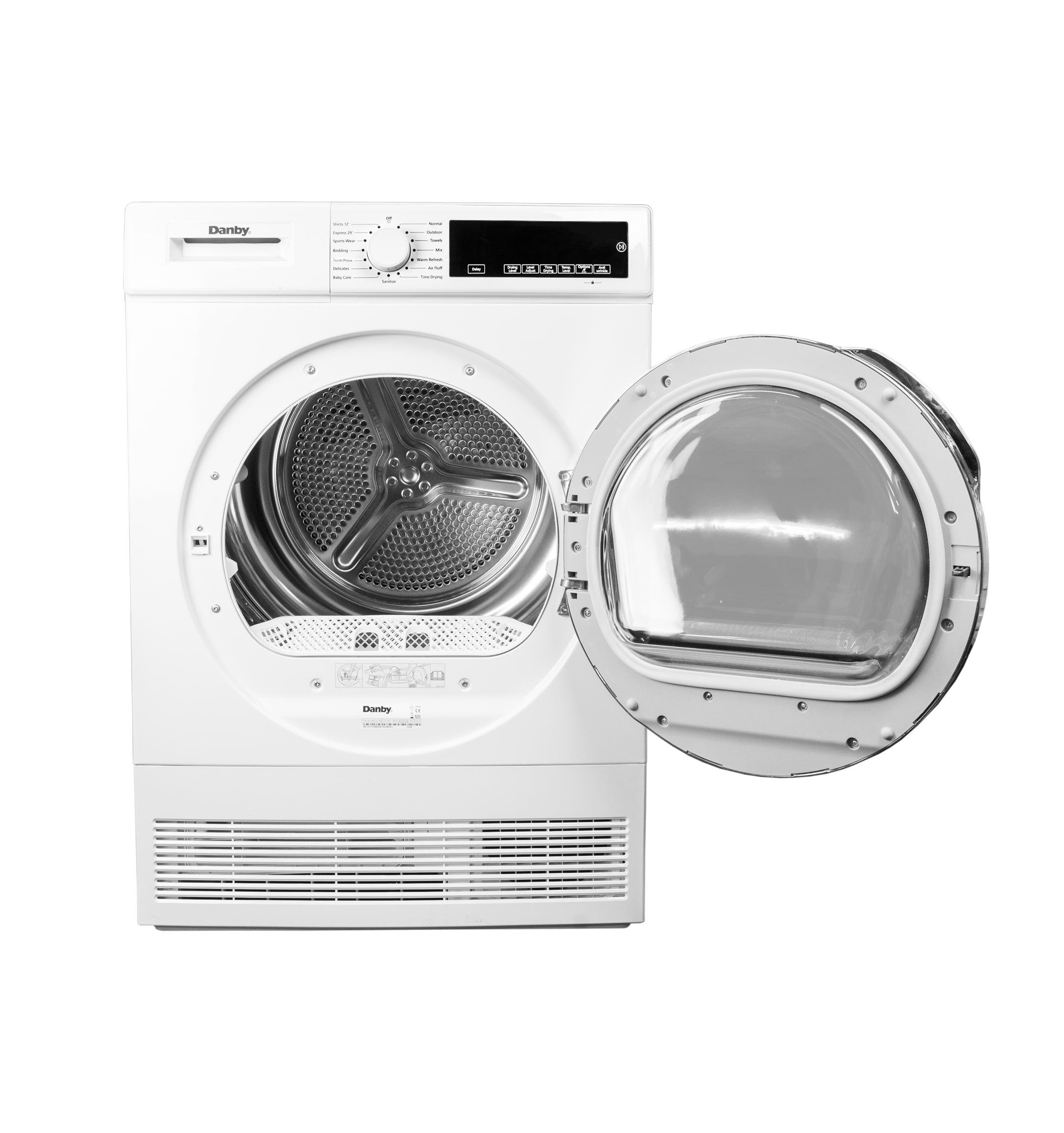 Danby DDY040D4WDB Danby 24-Inch, 4.0 Cu Ft. Compact Condensing Sensor Dryer In White With Stacking Kit