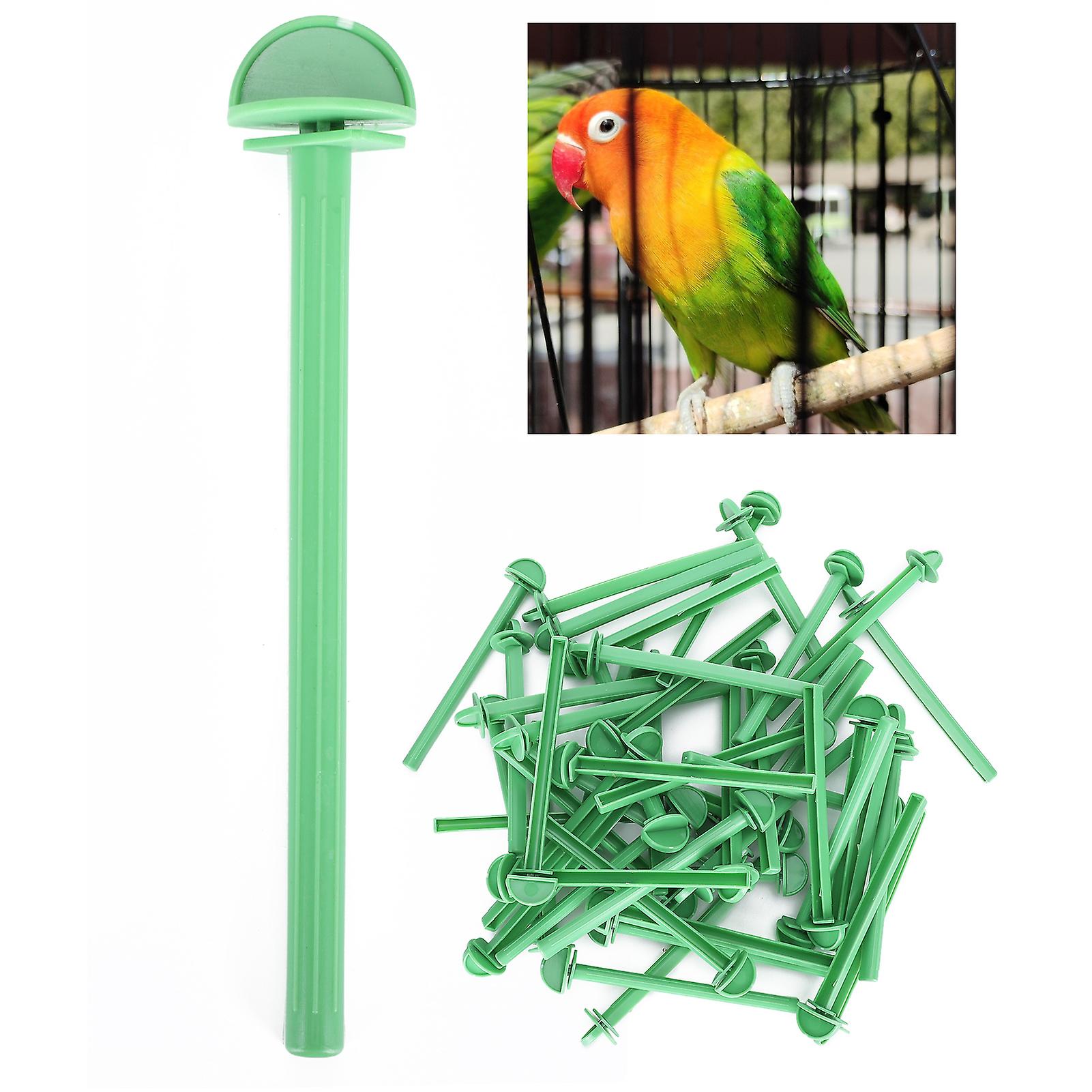 50pcs Plastic Bird Cage Standing Stick Parrots Parakeet Standing Bar Cage Accessory