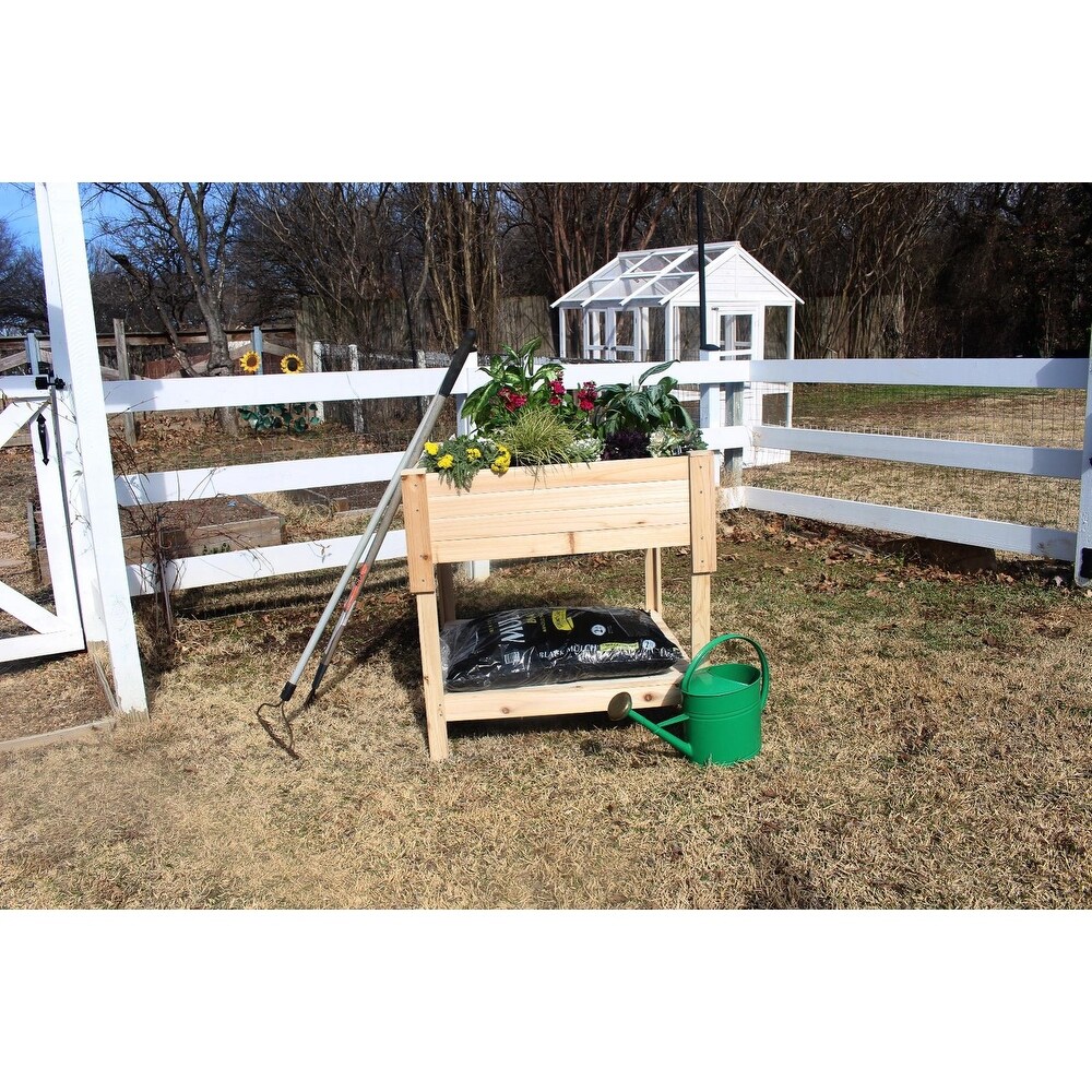 Zylina Raised Garden w/ lower Storage Shelf   36 x 36 x 36