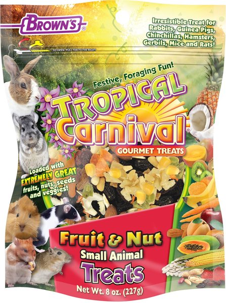 Brown's Tropical Carnival Fruit and Nut Small Animal Treats