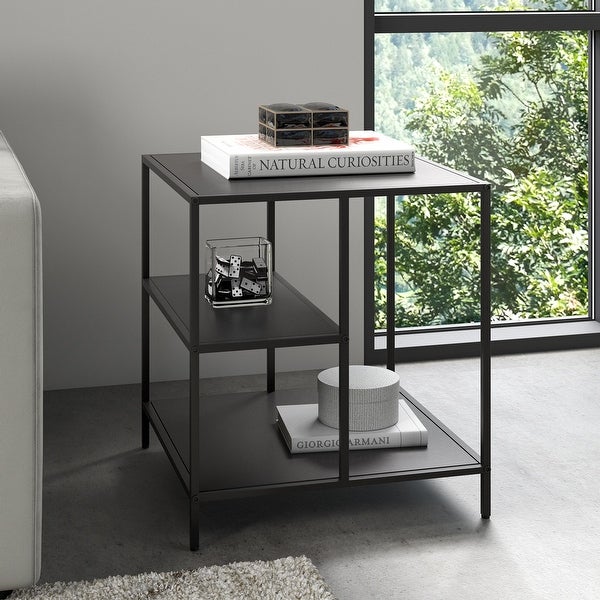 Winthrop Side Table with Metal Shelves