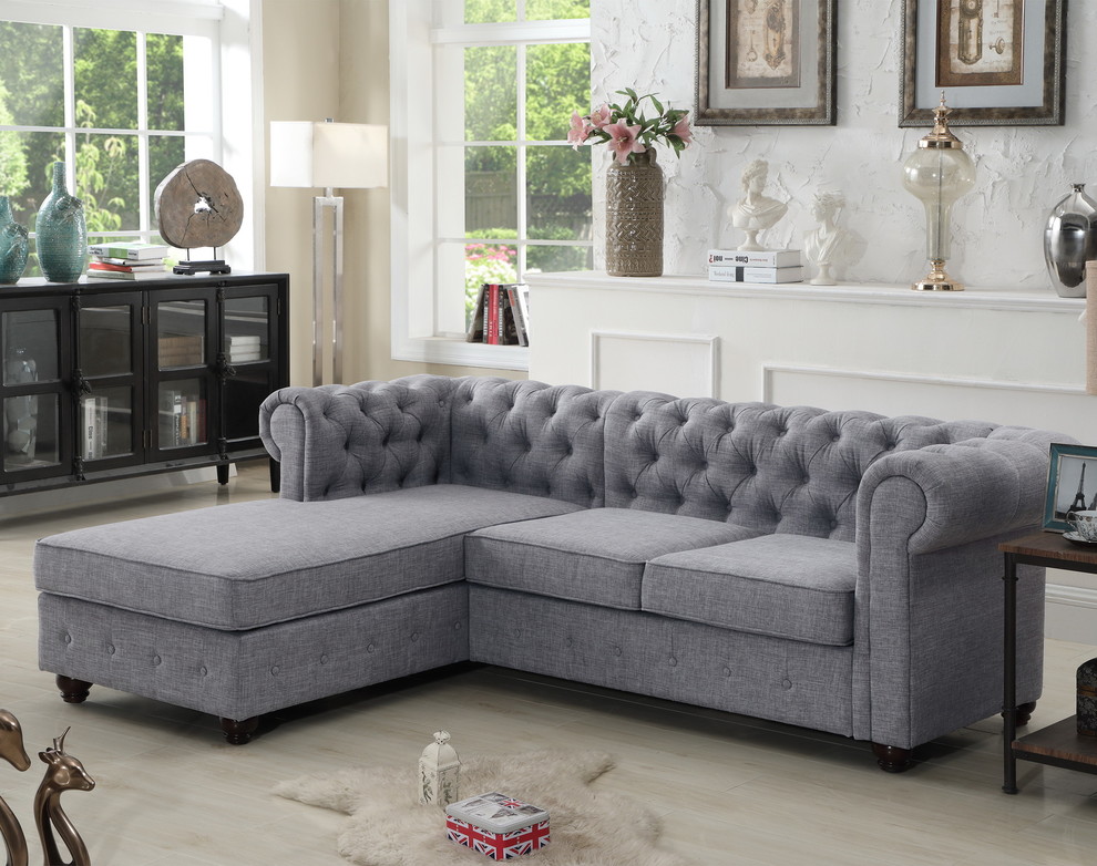 Gracia Sectional Sofa   Traditional   Sectional Sofas   by Mulhouse Furniture  Houzz