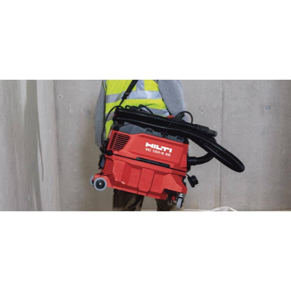 Hilti 120-Volt 150 CFM 6-XE 4 Gal. Compact WetDry Construction Vacuum with Strap and Adapter 3720112