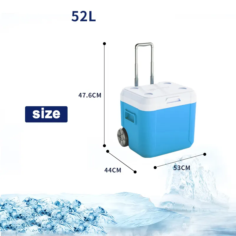 Hot sale outdoor camping hiking picnic Ice Chest High Performance Insulated Cooler with Wheels