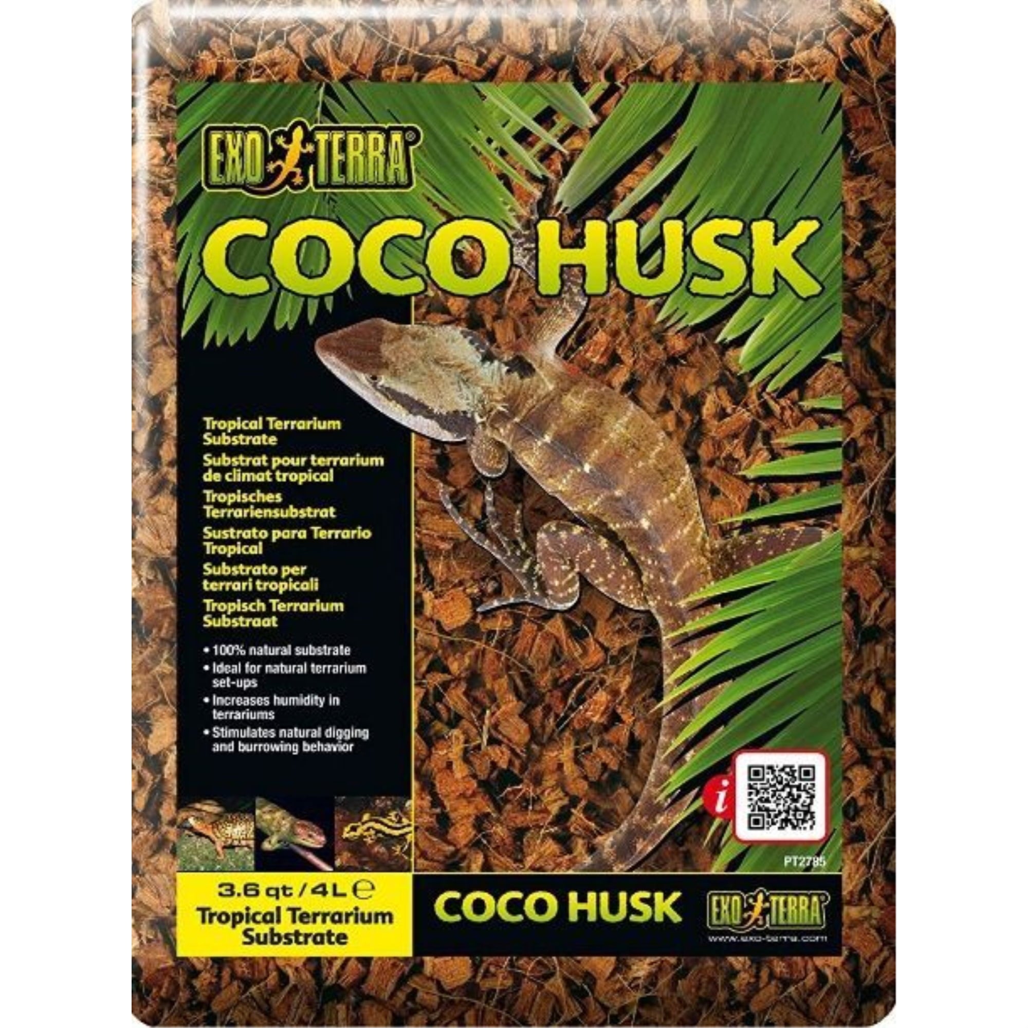 Exo Terra Coco Husk Loose Tropical Terrarium Reptile Substrate 3.6 qt