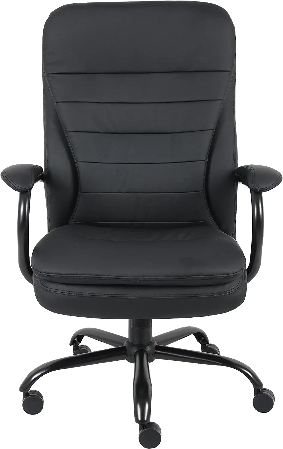 Boss Office Products B991-CP Heavy Duty Double Plush CaressoftPlus Chair-400 Lbs， Black