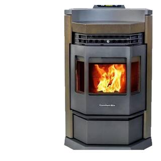 ComfortBilt 2800 sq. ft. EPA Certified Pellet Stove with 80 lb. Hopper and Programmable Thermostat in Bronze HP22N-Brown