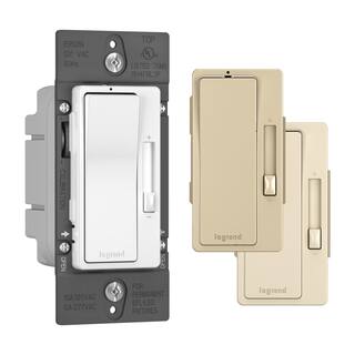 Legrand radiant 0-10 Volt Single Pole3-Way FlourecentLED Dimmer WhiteLight AlmondIvory RH4FBL3PTCCCV6