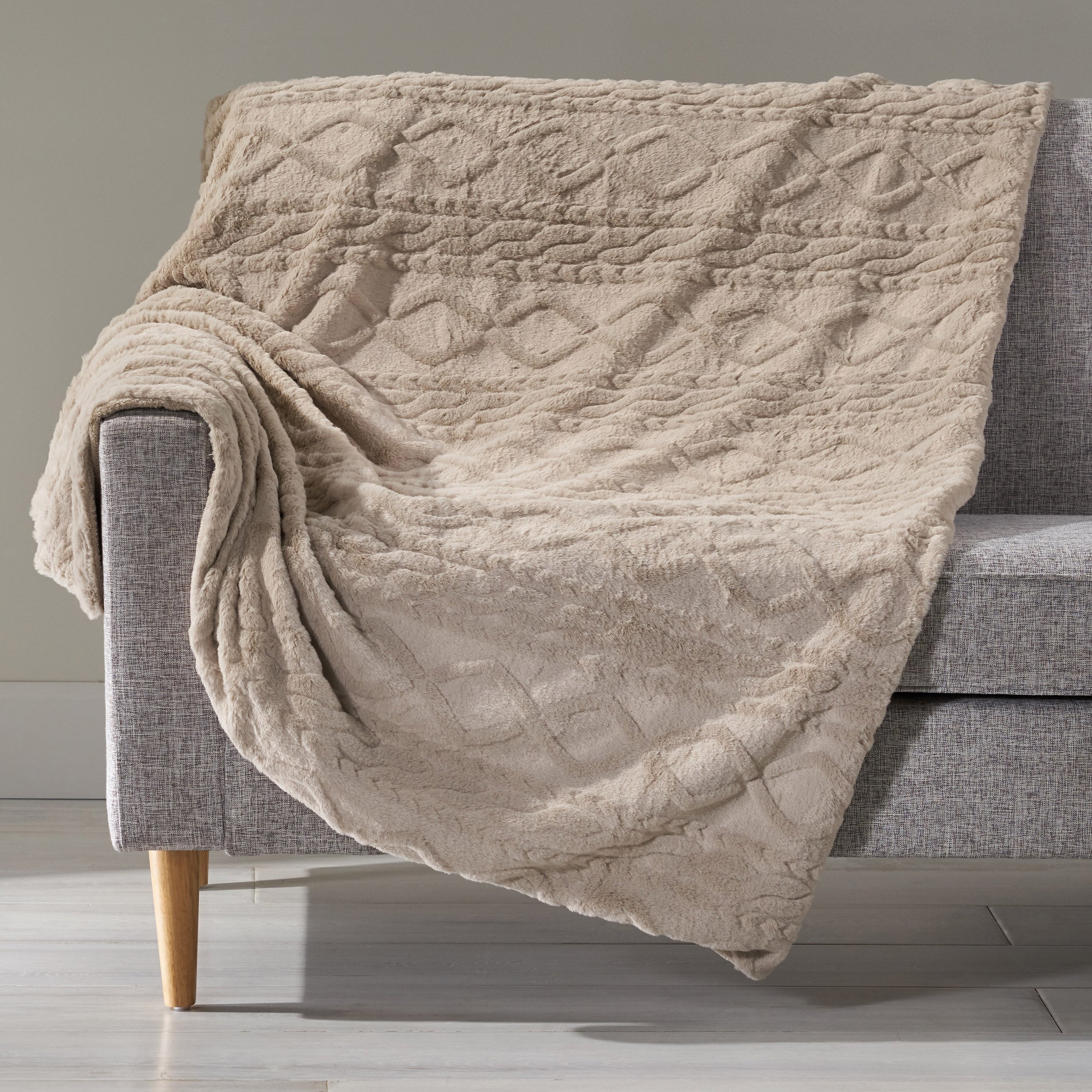 Alric Faux Fur Throw Blanket