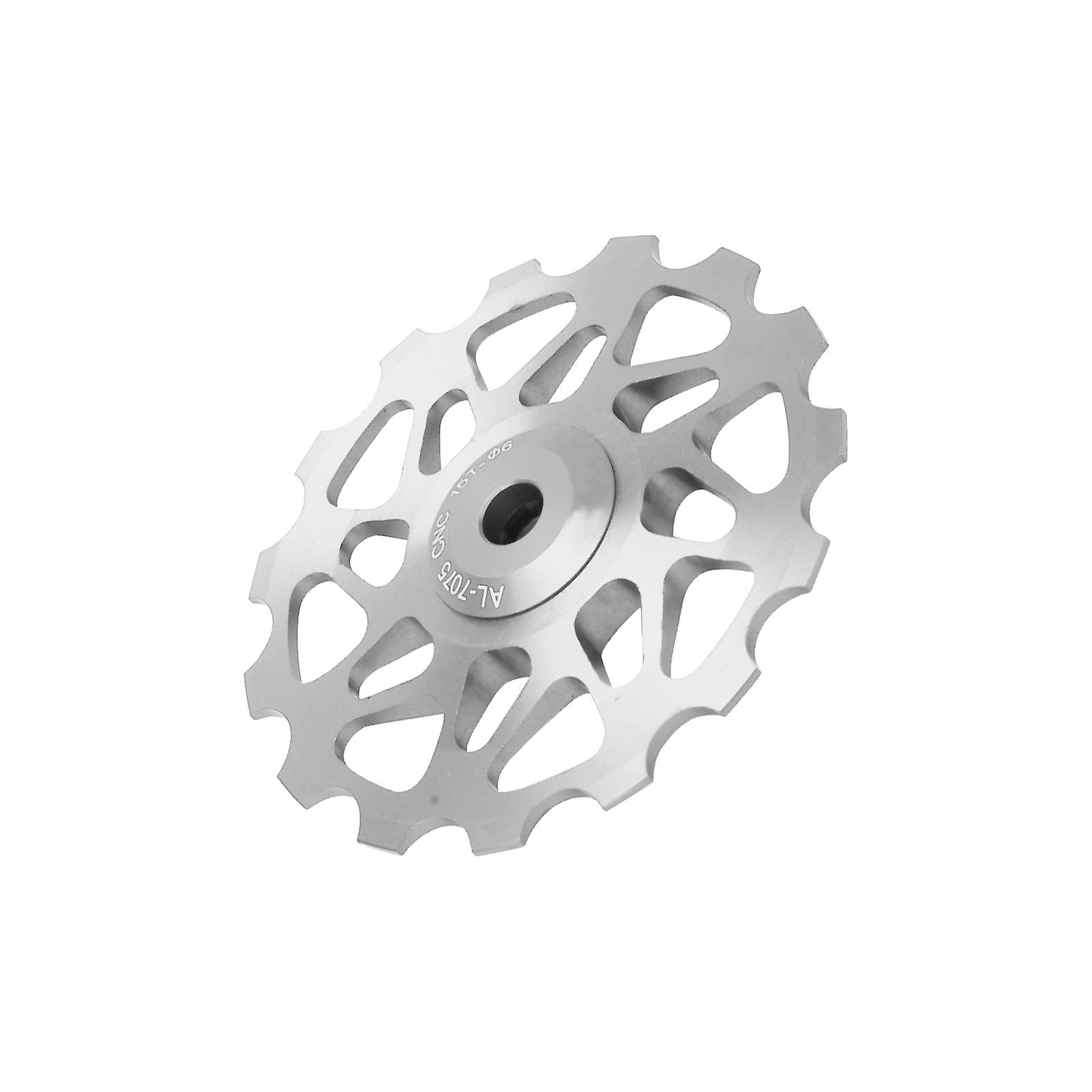 Lebycle Universal 15t Mountain Bicycle Rear Derailleur Bearing Guide Wheel Bike Accessorysilver