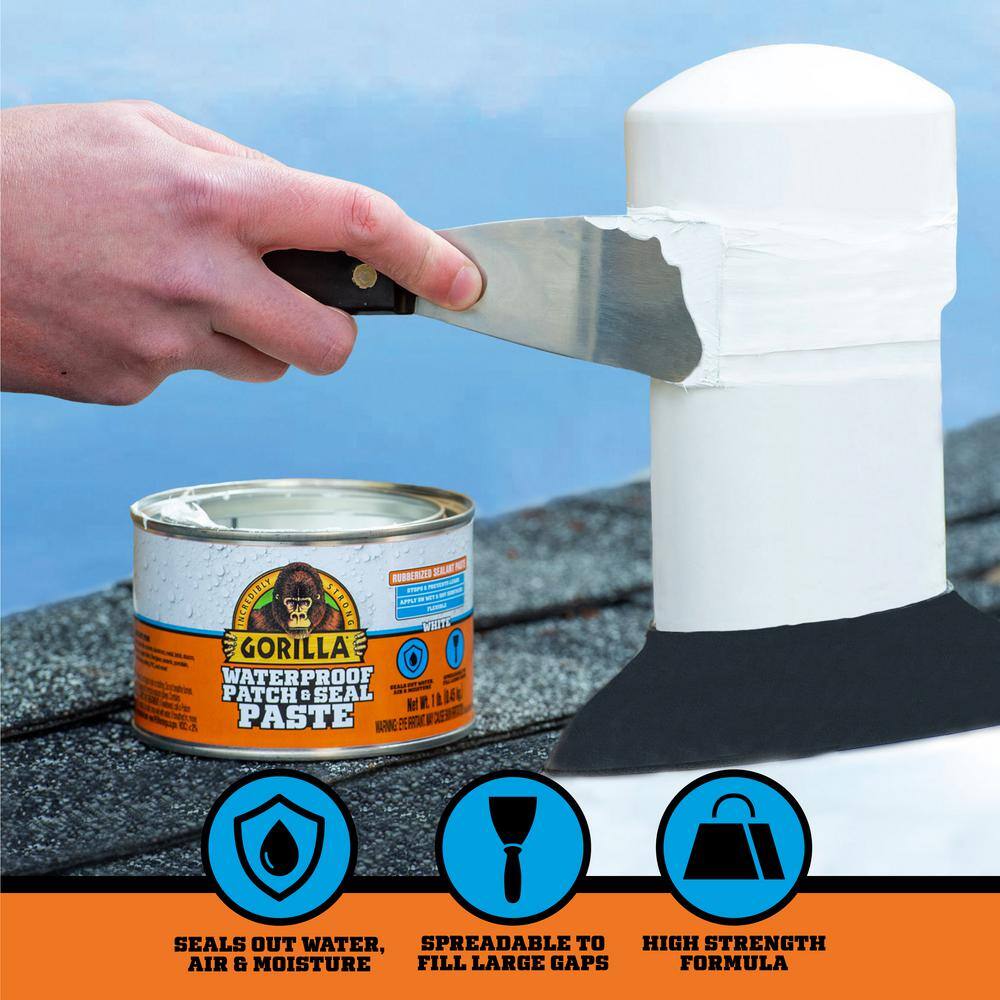 Gorilla 1lb White Waterproof Patch and Seal Paste 109406