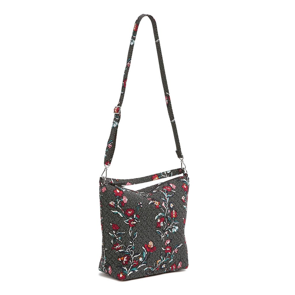 Vera Bradley  Oversized Hobo Shoulder Bag in Perennials Noir Dot