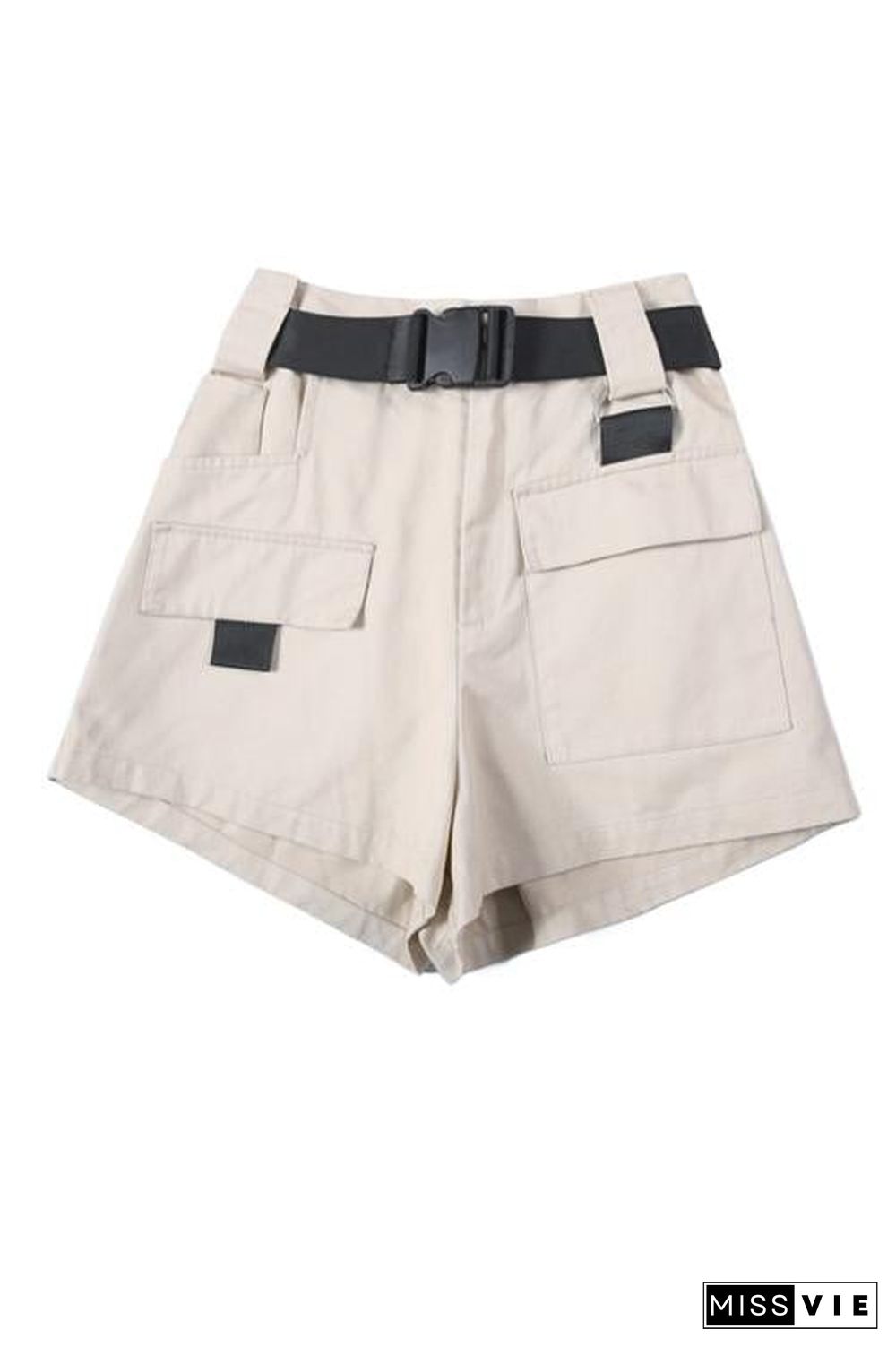 Pockets Cargo Shorts With Belt