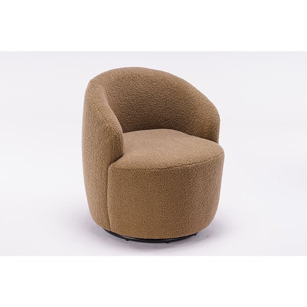 Teddy Fabric Swivel Accent Armchair