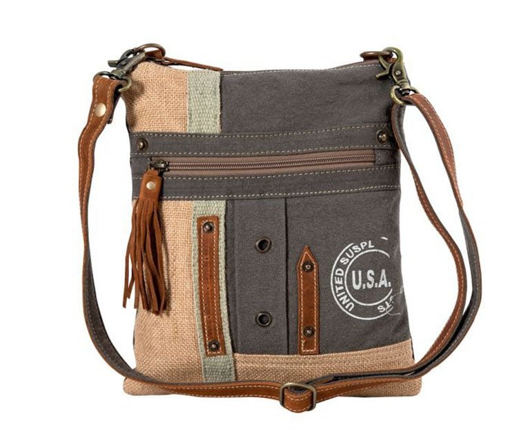 Myra Bag  USA Canvas Patch Crossbody Bag