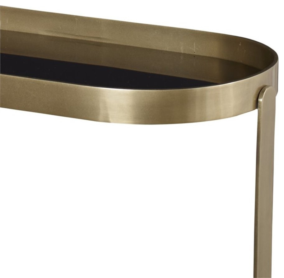 Home Square Metal and Glass Side Table in Antique Gold   Set of 2   Contemporary   Side Tables And End Tables   by Homesquare  Houzz