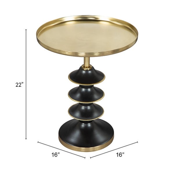 Donahue Side Table Gold and Black - 16