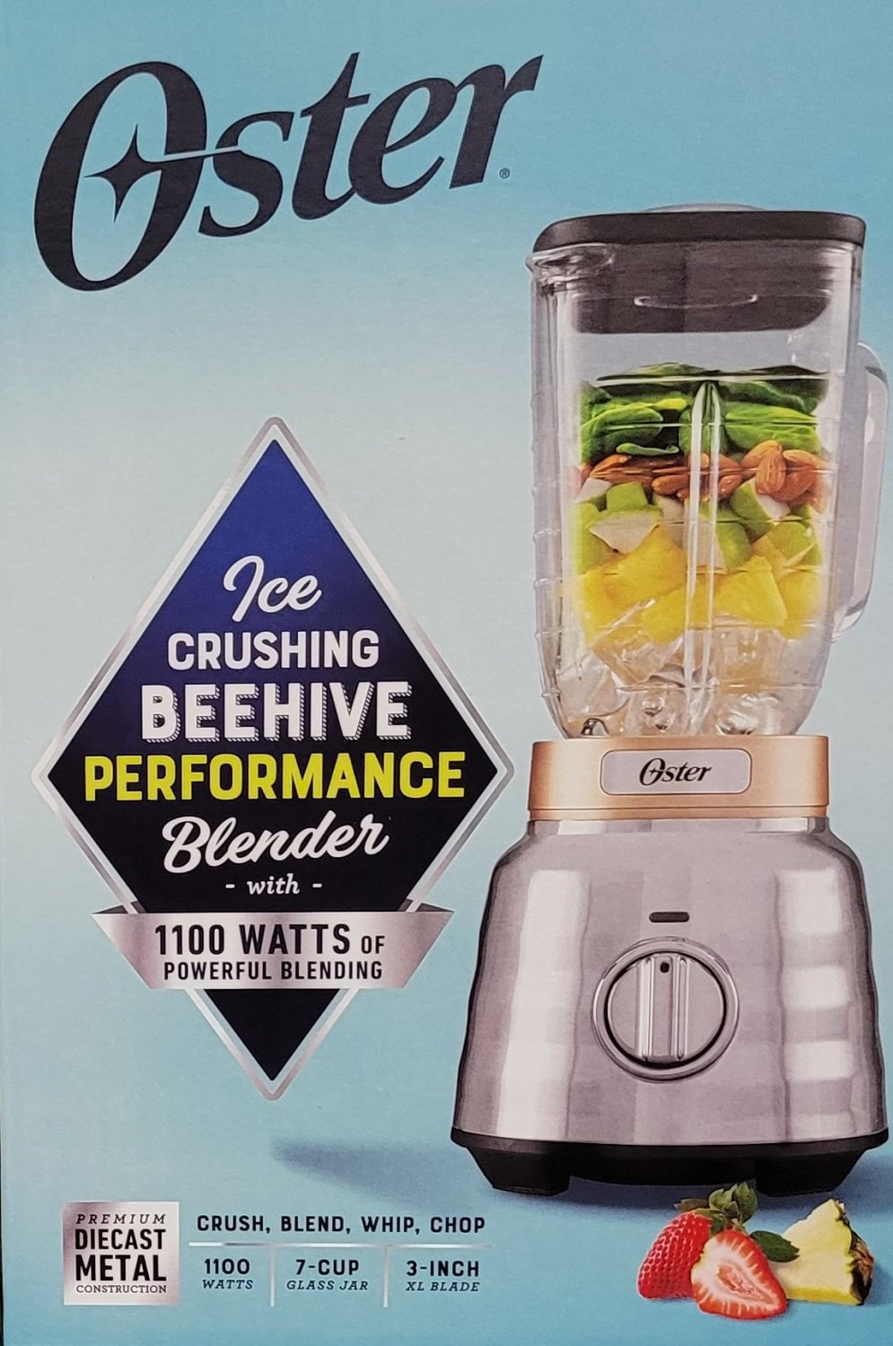 Oster Ice Crushing Beehive Performance Blender， 1100 Watts 7-Cup