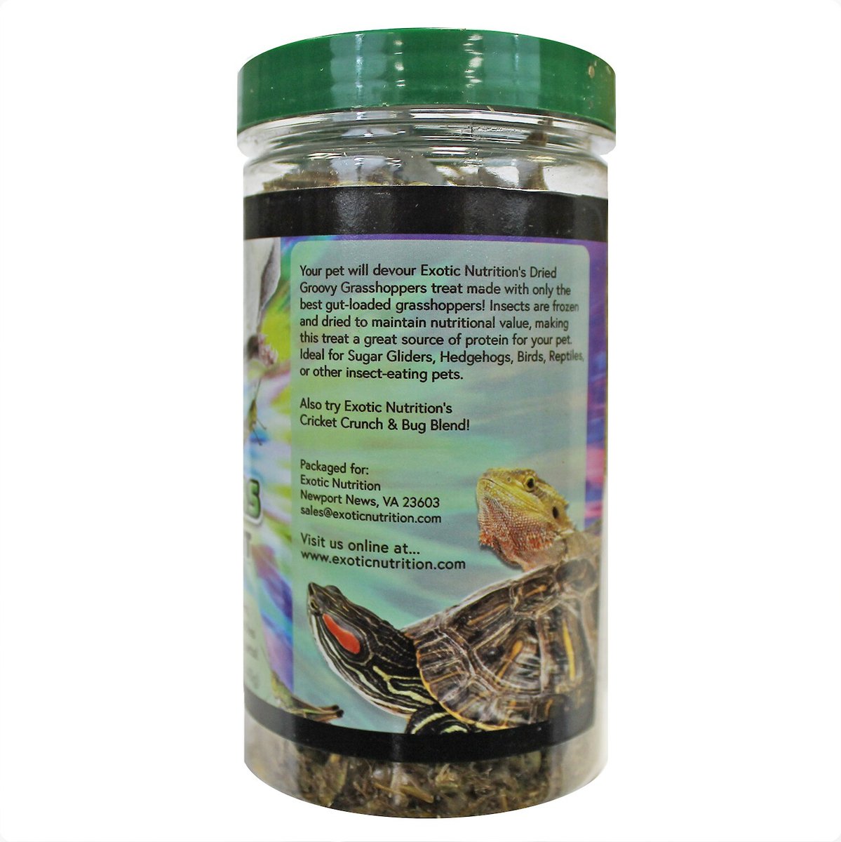 Exotic Nutrition Groovy Grasshoppers Small Animal Treats， 1.41-oz jar