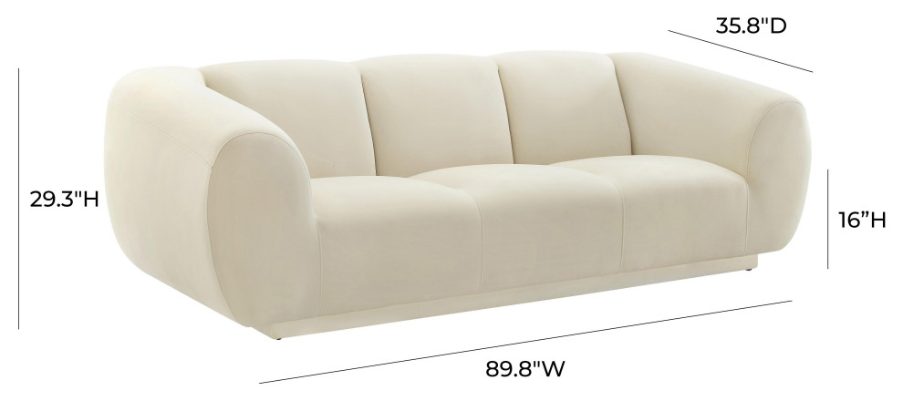 Emmet Velvet Sofa   Transitional   Sofas   by TOV Furniture  Houzz