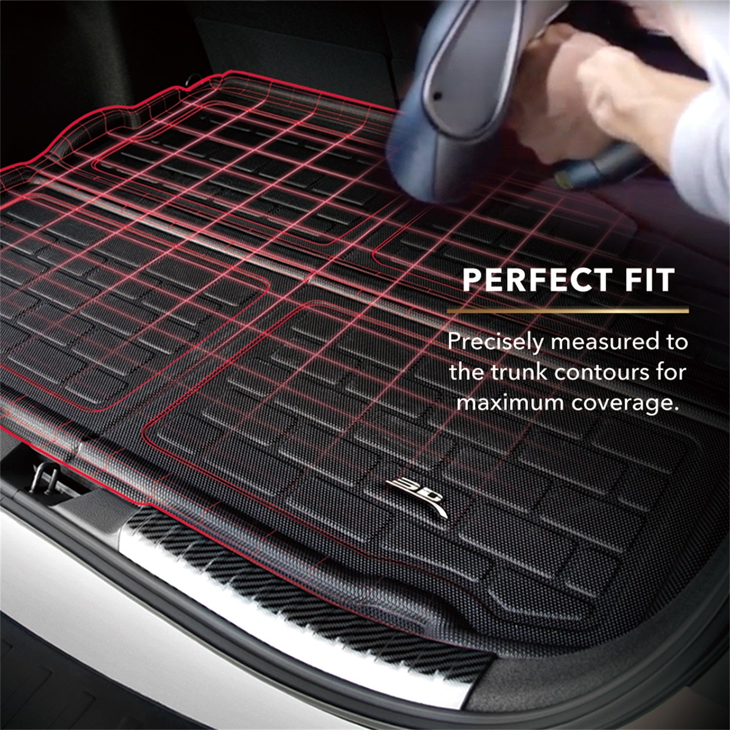 3D MAXpider NISSAN ROGUE 2021-2022 KAGU BLACK CROSS FOLD CARGO LINER