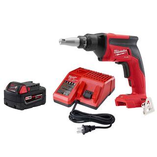 MW M18 FUEL 18-Volt Lithium-Ion Brushless Cordless Drywall Screw Gun w5.0Ah Battery Starter Kit 48-59-1850-2866-20