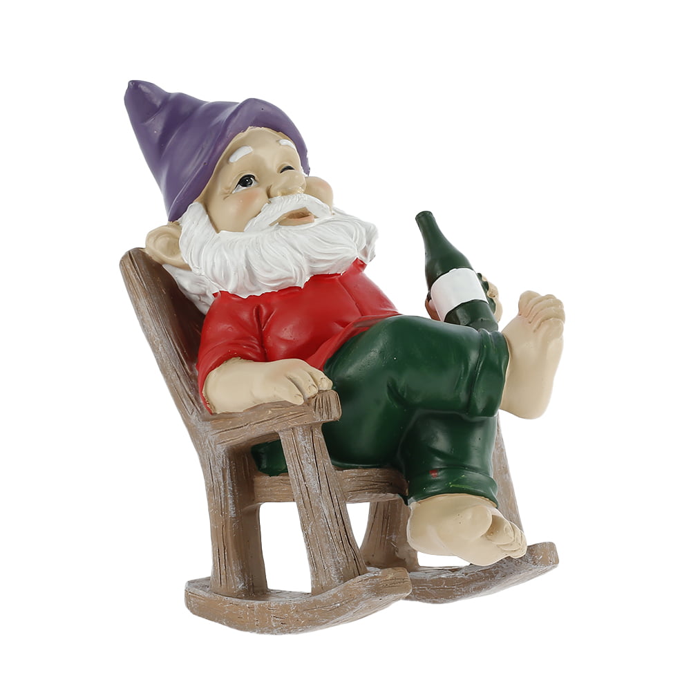 Willstar Garden Gnome Statue Resin Garden Gnome Ornament Resin Craft Garden Figurines for Outdoor Garden Yard Lawn Decorations