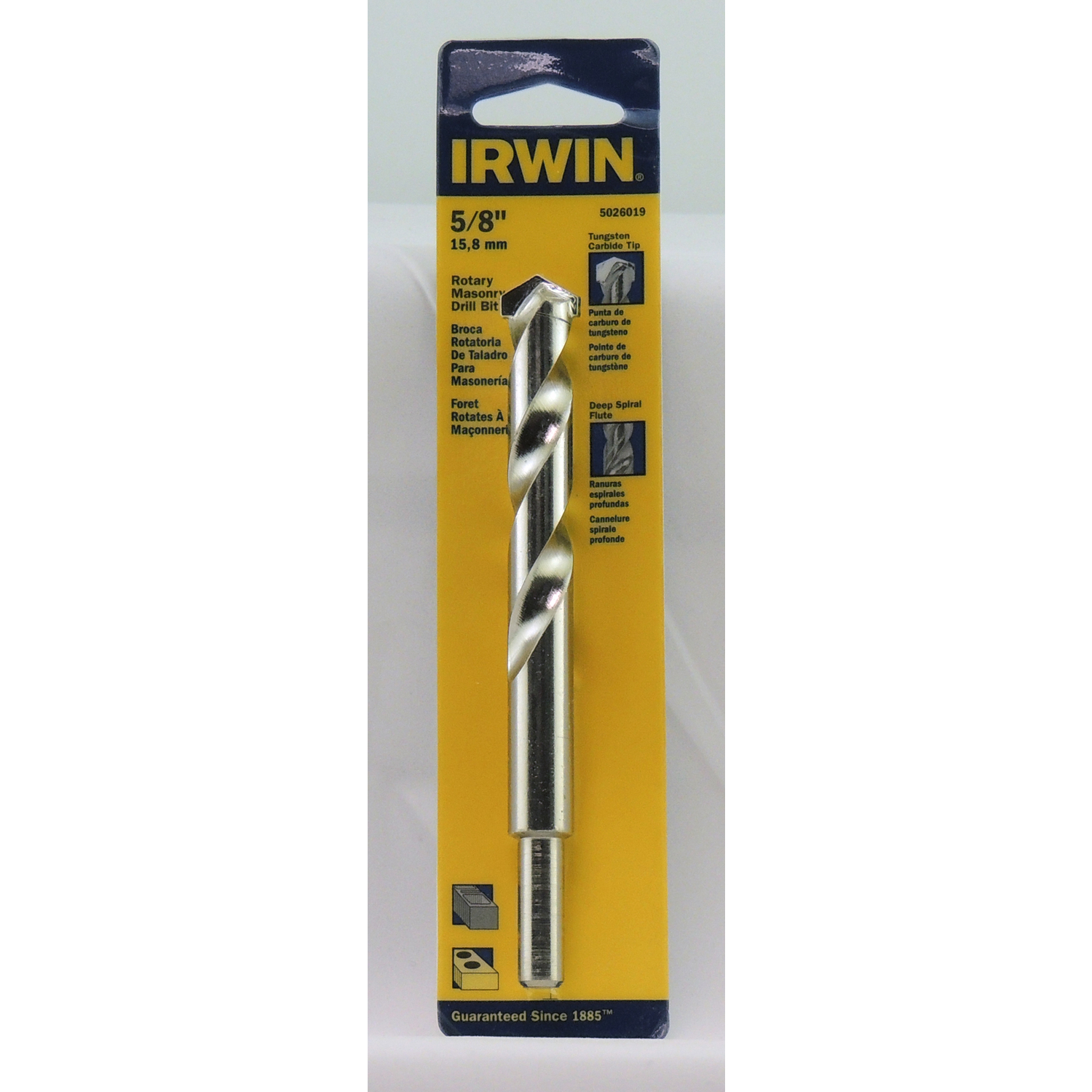 Irwin 5/8 in. X 6 in. L Tungsten Carbide Tipped Rotary Drill Bit 1 pc