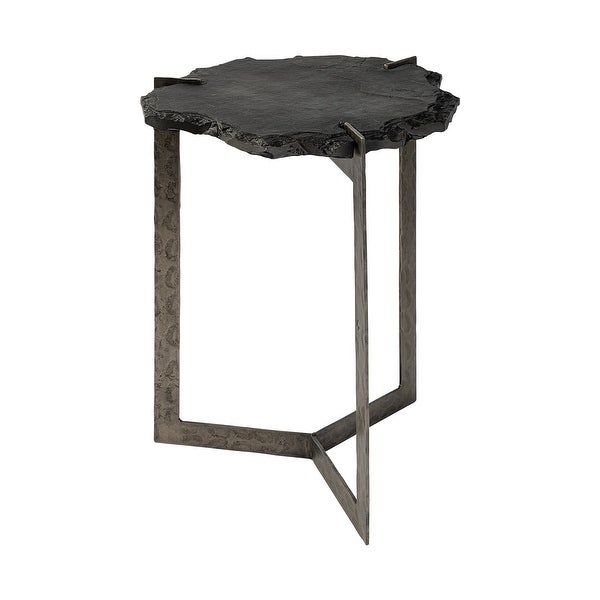 Shale I Black Slate Side Table