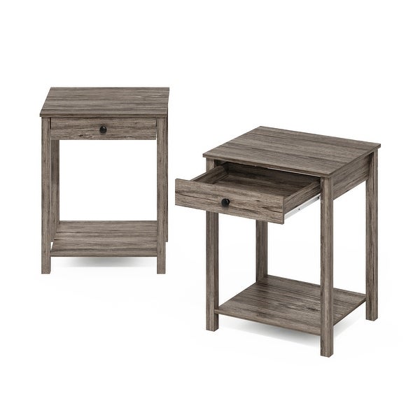 Furinno Classic Side Table with Drawer