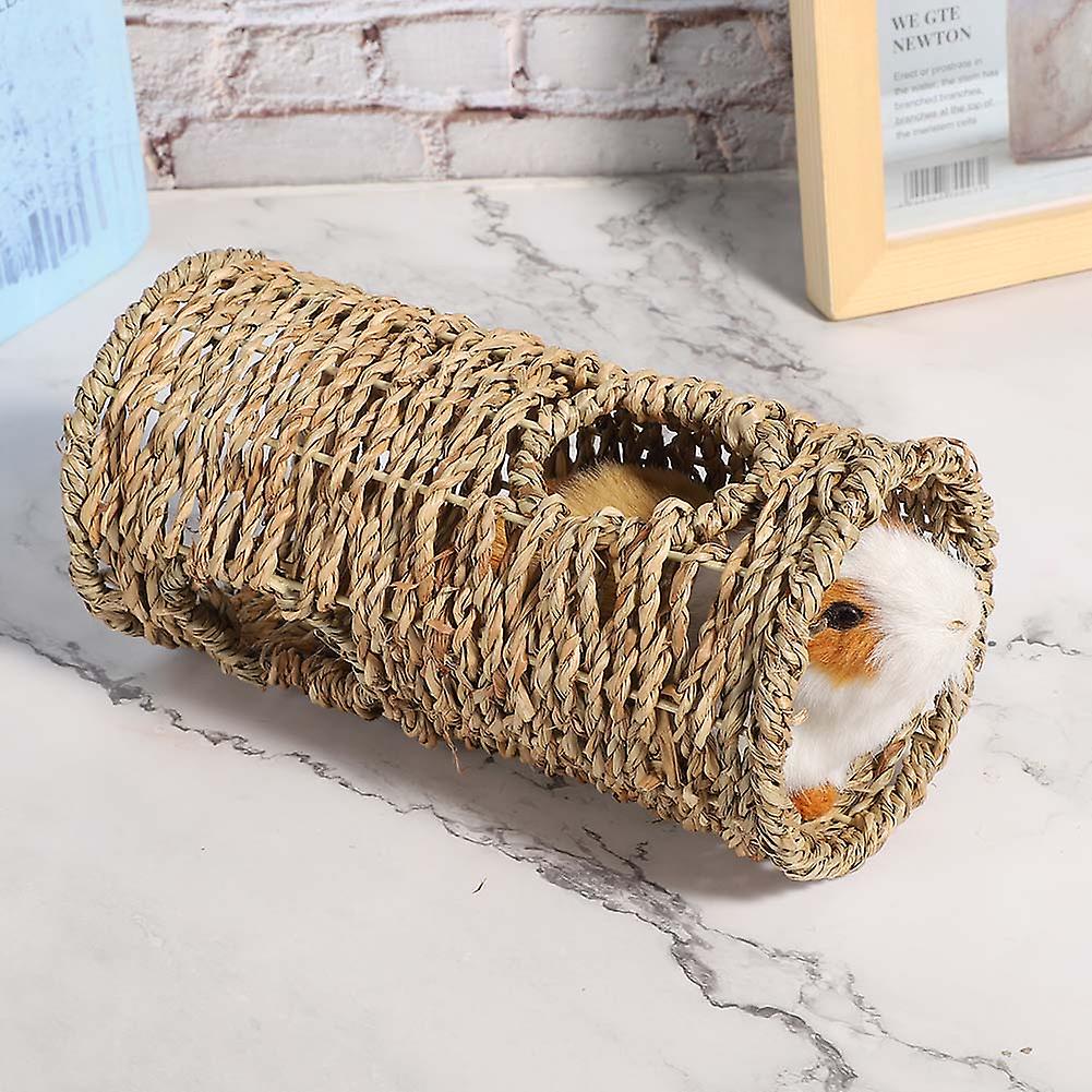 Summer Breathable Hamster Tunnel Grass Squirrels Chinchilla Pet Nest House Accessory