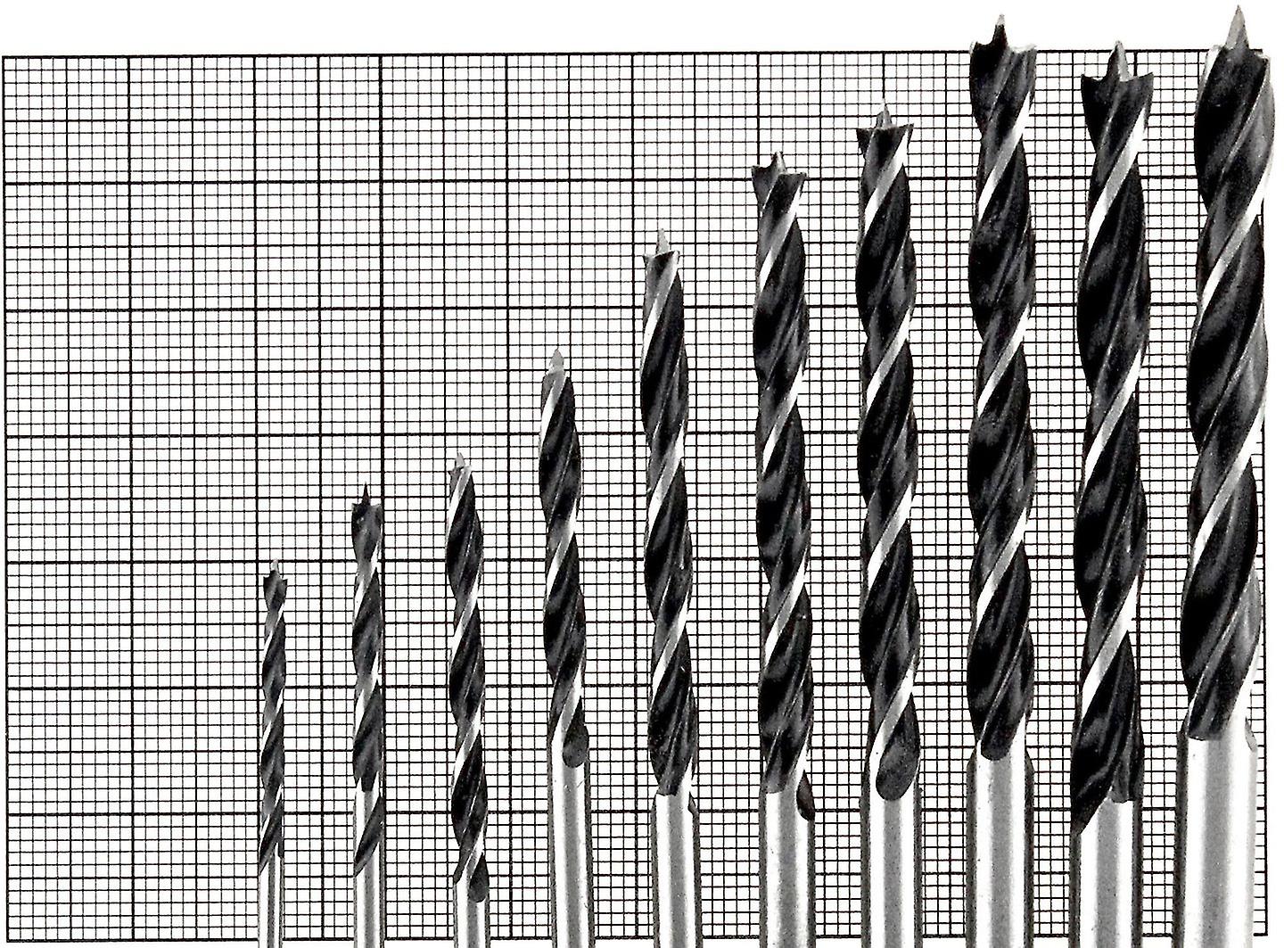 Takagi Earth Man 10-Piece 2.0~6.5 mm Hexagonal Axis Drill Bit Set with Hexagonal Shaft， for Ironwork， Light Metals， Wood， Resin