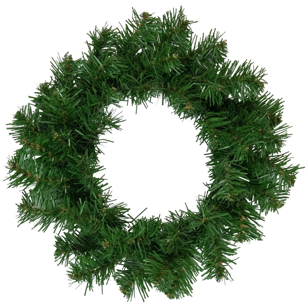 Deluxe Dorchester Pine Artificial Christmas Wreath  10 Inch  Unlit   Green