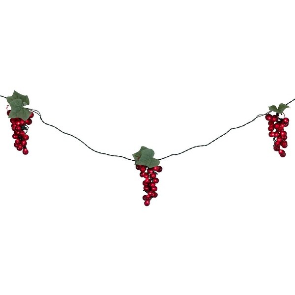 5Count Red Grape Cluster Outdoor Patio Light Set