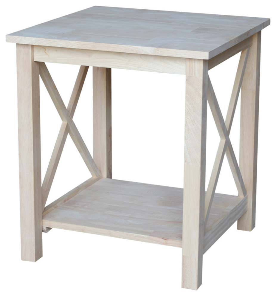 Hampton End Table  Unfinished   Transitional   Side Tables And End Tables   by International Concepts  Houzz