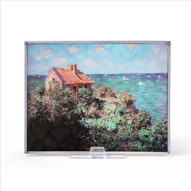 Design Toscano Fisherman x27 s Cottage On The Cliffs At Varengeville 1882 Art Glass Panel