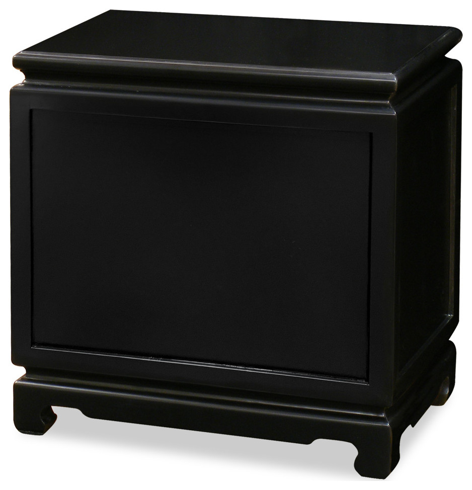 Elmwood Black Ming Cabinet   Asian   Accent Chests And Cabinets   by China Furniture and Arts  Houzz