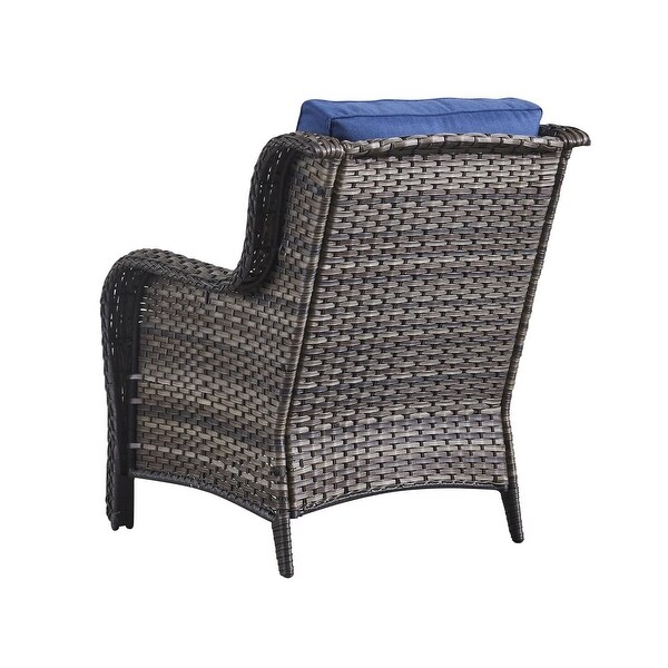 Outdoor Patio Rattan Chairs with Cushions Set of 2