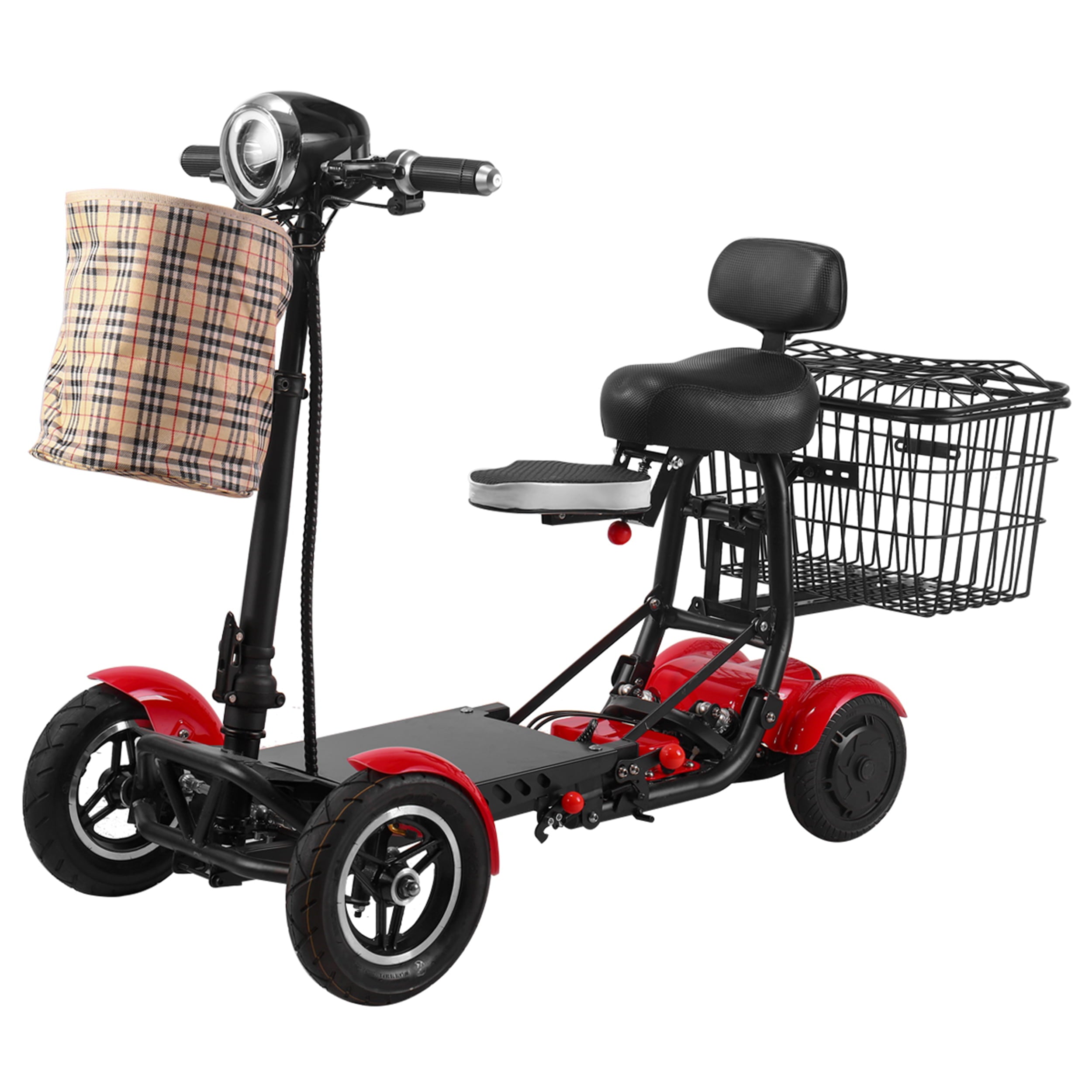 4 Wheel Electric Battery Power Scooter, Foldable Lightweight FDA Approved