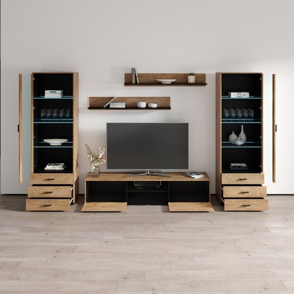 Soho 4 Modern Wall Unit Entertainment Center