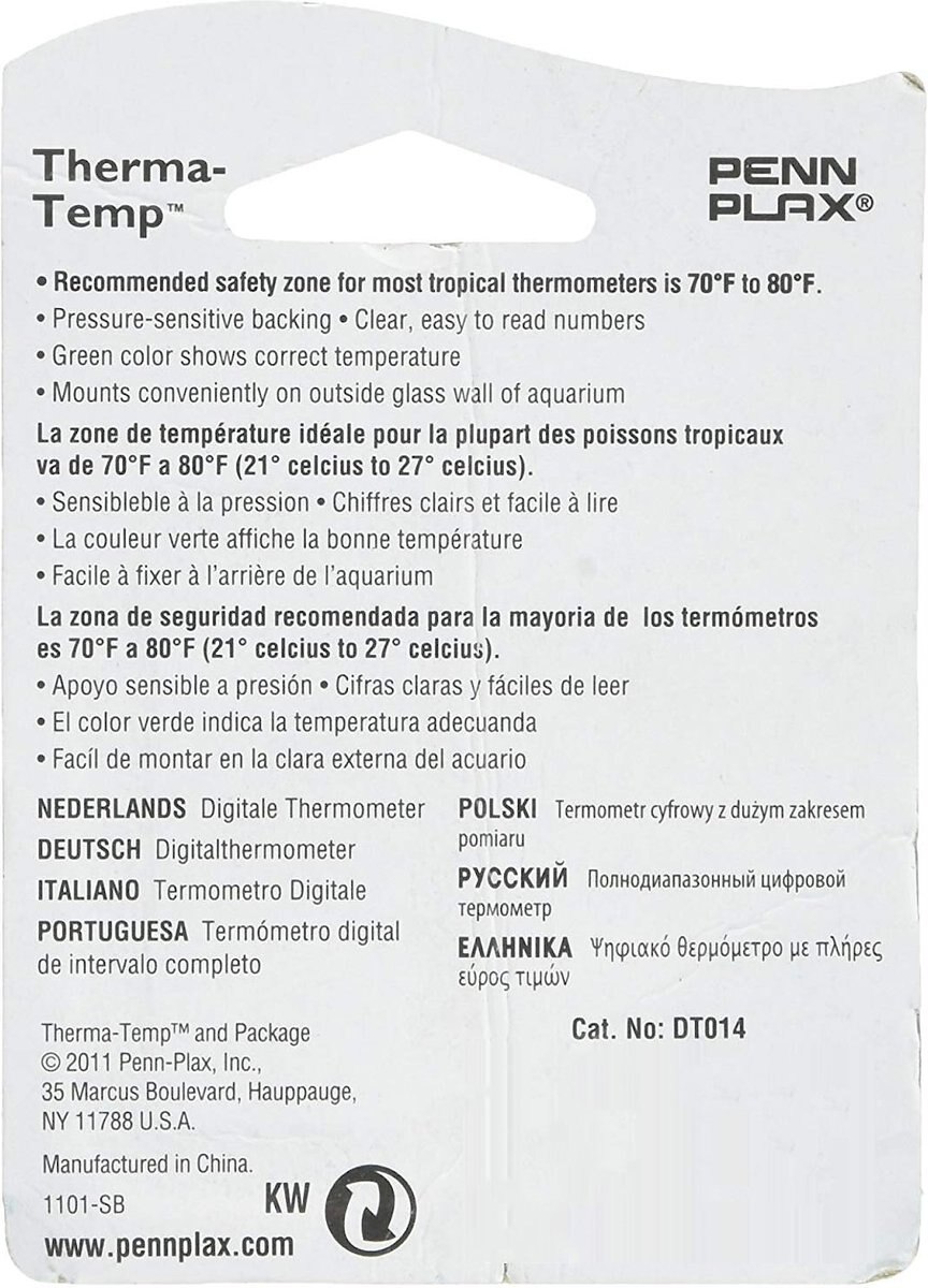 Penn-Plax AquaLIFE Therma-Temp Digital Aquarium Thermometer