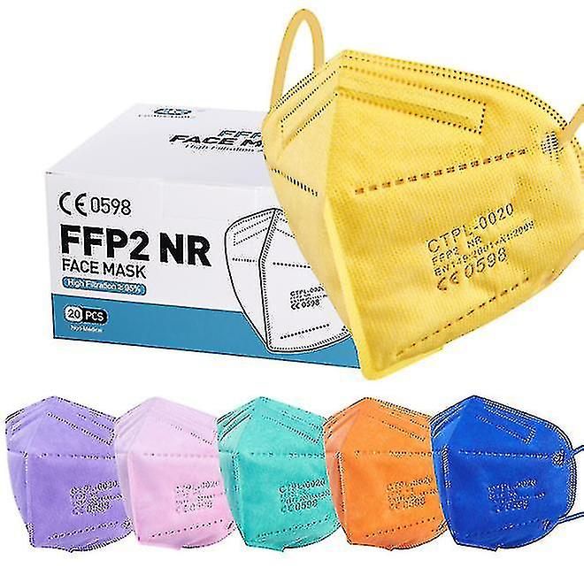 Ffp2 Face Mask Colored Protective Mask Adult 20pcs A